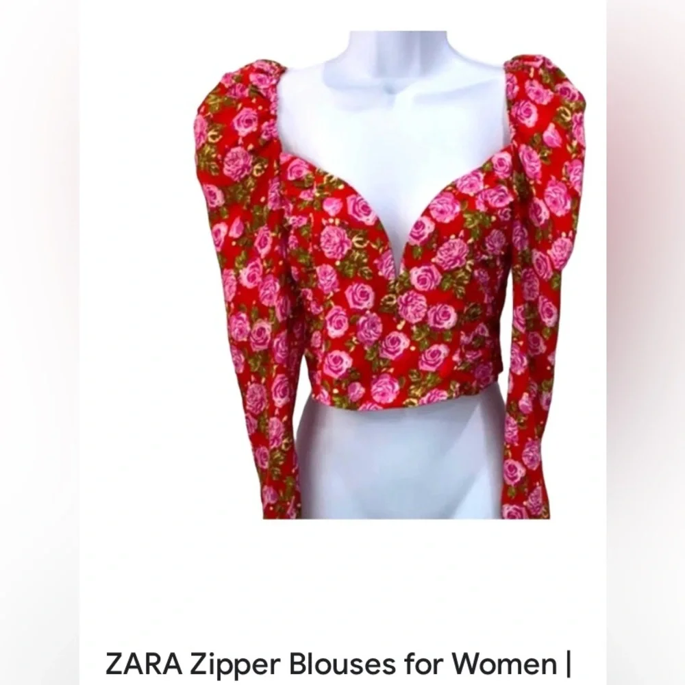 ✨Brand new✨BraTop by Zara Roses Roses Roses - Picture 2 of 7
